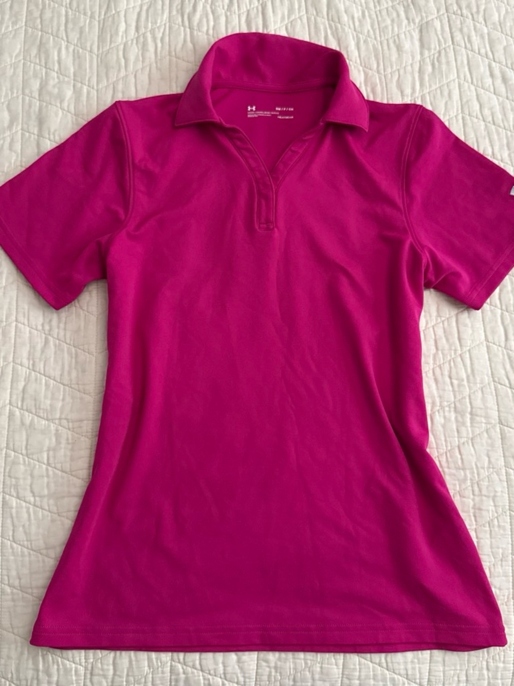 Under Armour Women's Fuchsia Short Sleeve Polo